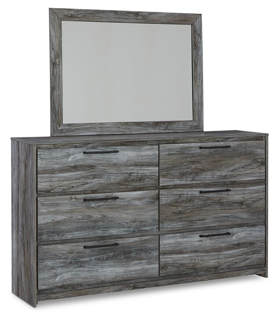 Baystorm Gray Panel Bedroom Set angled view