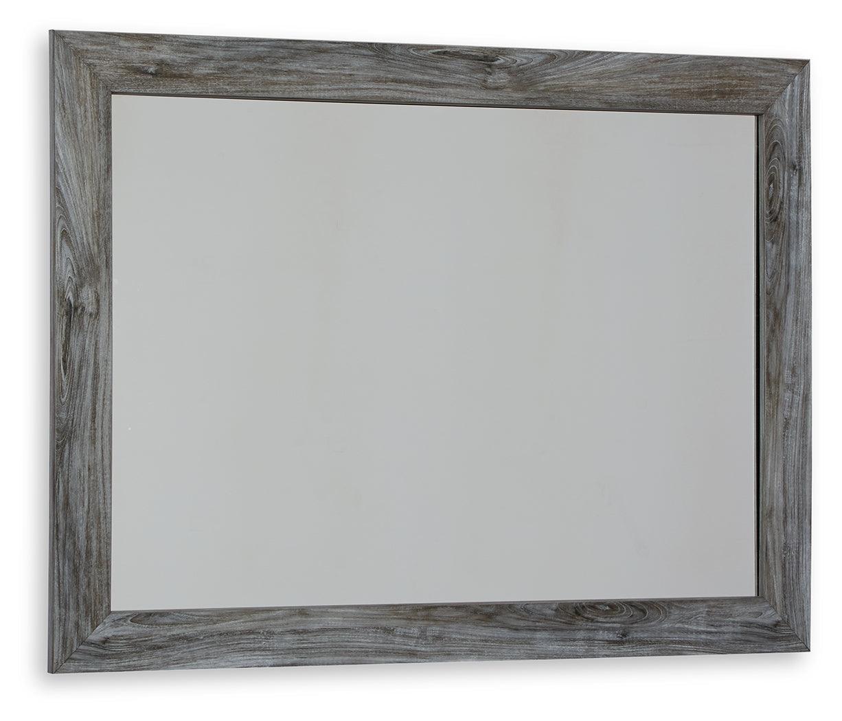 Baystorm Gray Bedroom Mirror angled side view