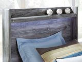 Baystorm Gray Full Panel Bed close-up detail
