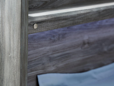 Detail of storage drawer handles on Baystorm bed