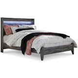Close-up of Baystorm Gray Queen Panel Bed headboard detailing
