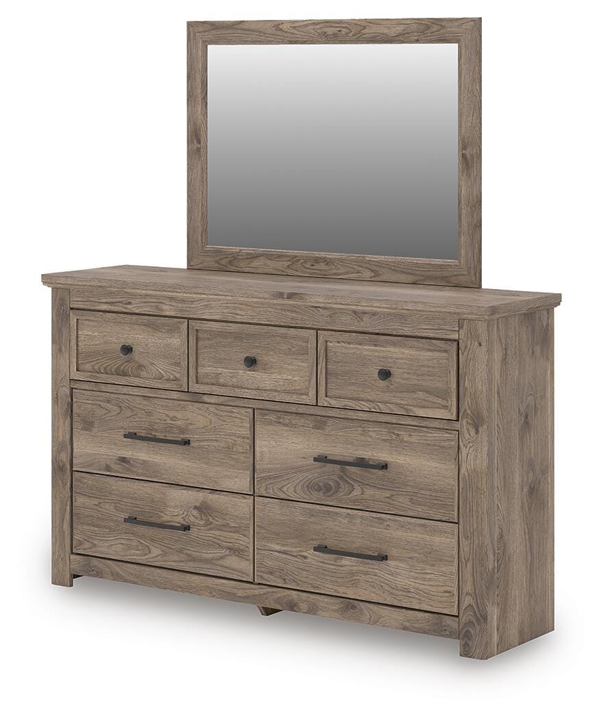 Rusticott Brown Panel Bedroom Set angled view