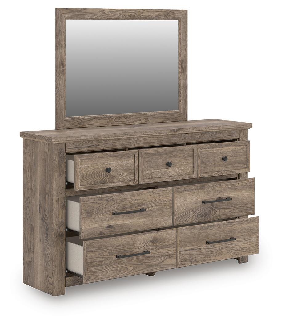Rusticott Brown Panel Bedroom Set angled view