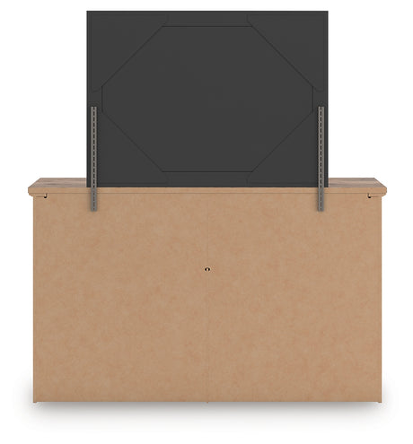 Back view of Rusticott dresser showing construction