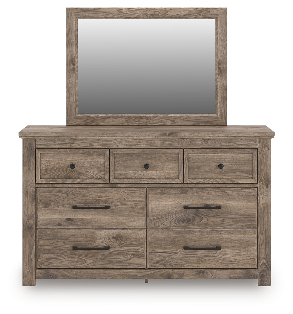 Rusticott dresser front view with mirror attached