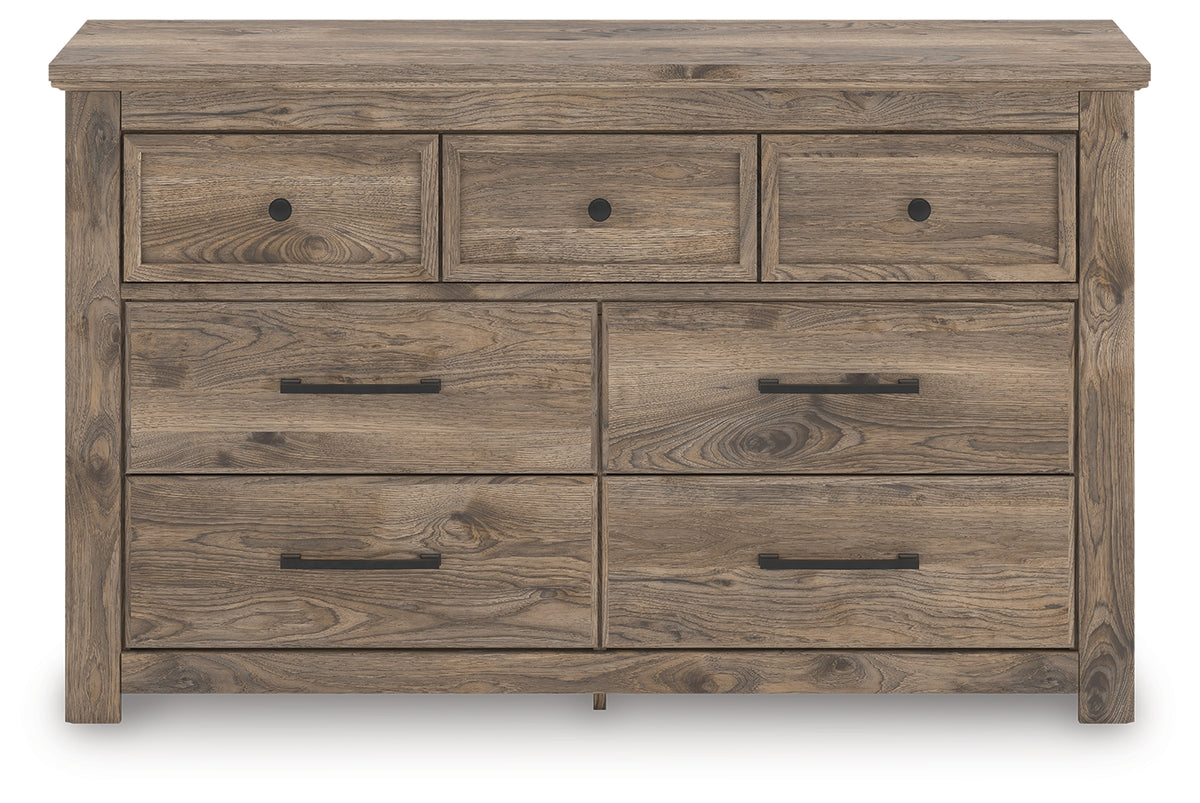 Rusticott brown dresser head-on frontal view
