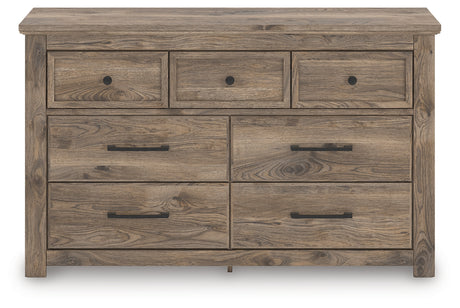 Rusticott brown dresser head-on frontal view