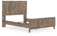 Rusticott Brown Queen Panel Bed angled front-left view