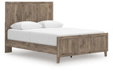 Rusticott Brown Queen Panel Bed angled front-right view