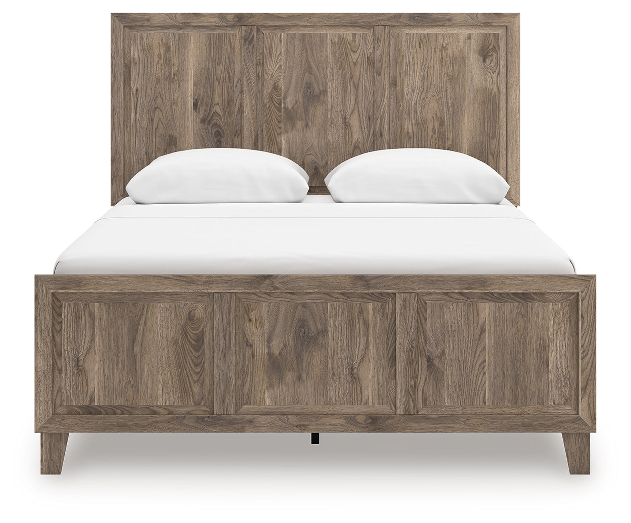 Rusticott Brown Queen Panel Bed headboard front view