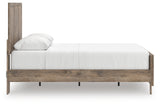 Rusticott Brown Queen Panel Bed side profile view