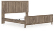 Rusticott Brown King Panel Bed angled front left view