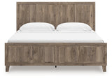 Rusticott Brown King Panel Bed headboard front view