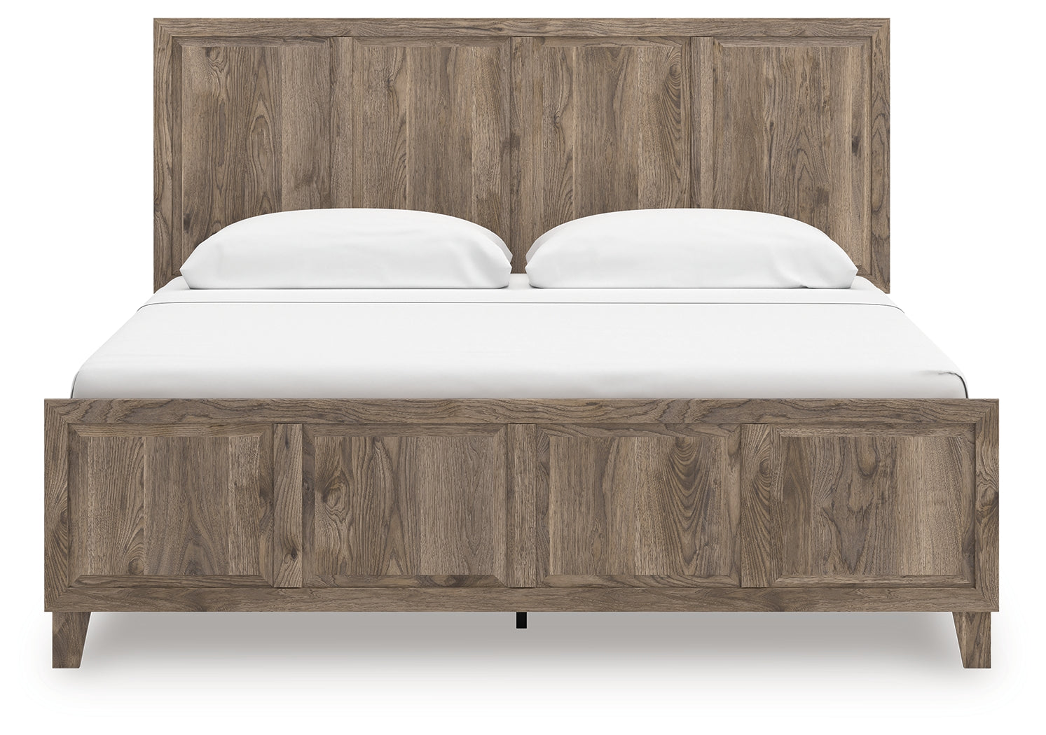 Rusticott Brown King Panel Bed headboard front view