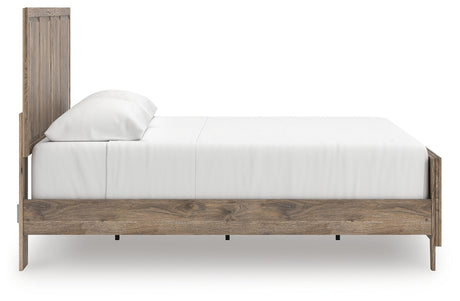 Rusticott Brown King Panel Bed side view