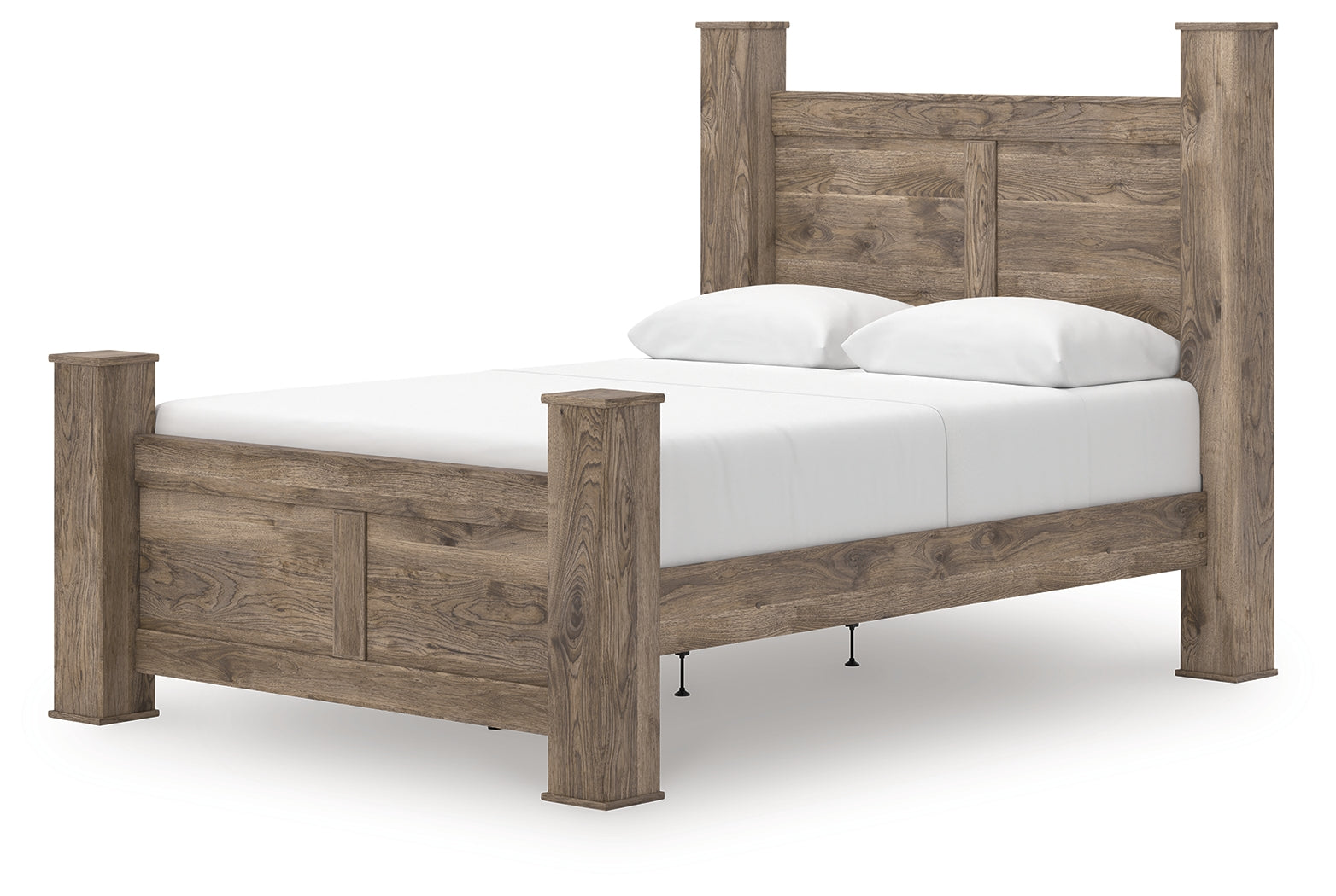 Rusticott Brown Queen Poster Bed, alternative side angle