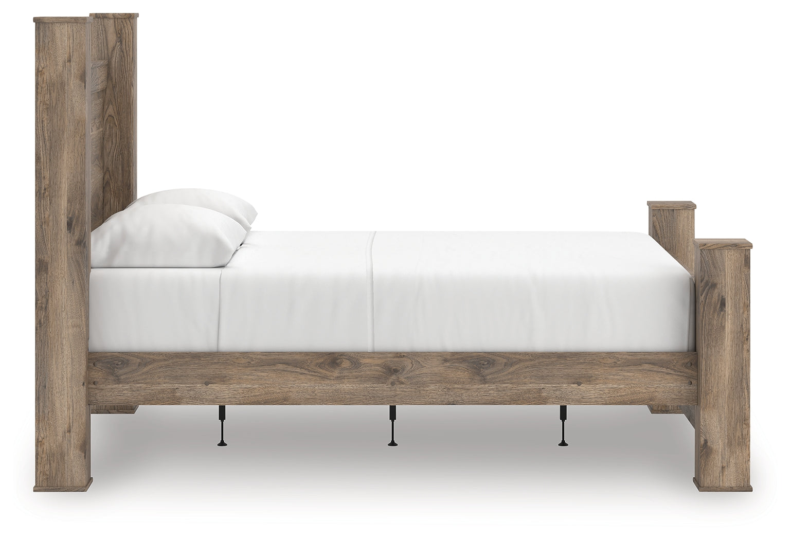 Rusticott Brown Queen Poster Bed, side view