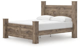 Rusticott Brown King Poster Bed alternative front angle