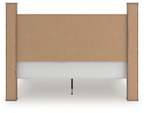 Rusticott Brown King Poster Bed rear view