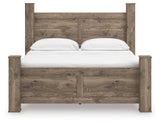 Rusticott Brown King Poster Bed head-on view