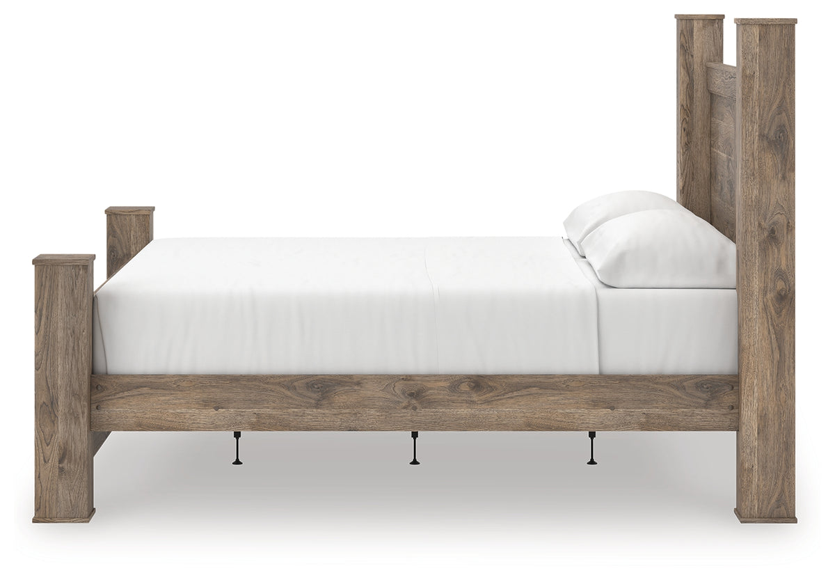Rusticott Brown King Poster Bed alternate side angle