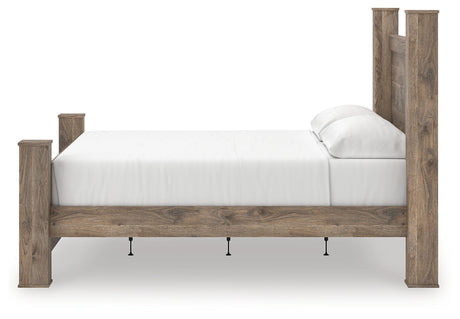 Rusticott Brown King Poster Bed alternate side angle