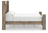 Rusticott Brown King Poster Bed side view