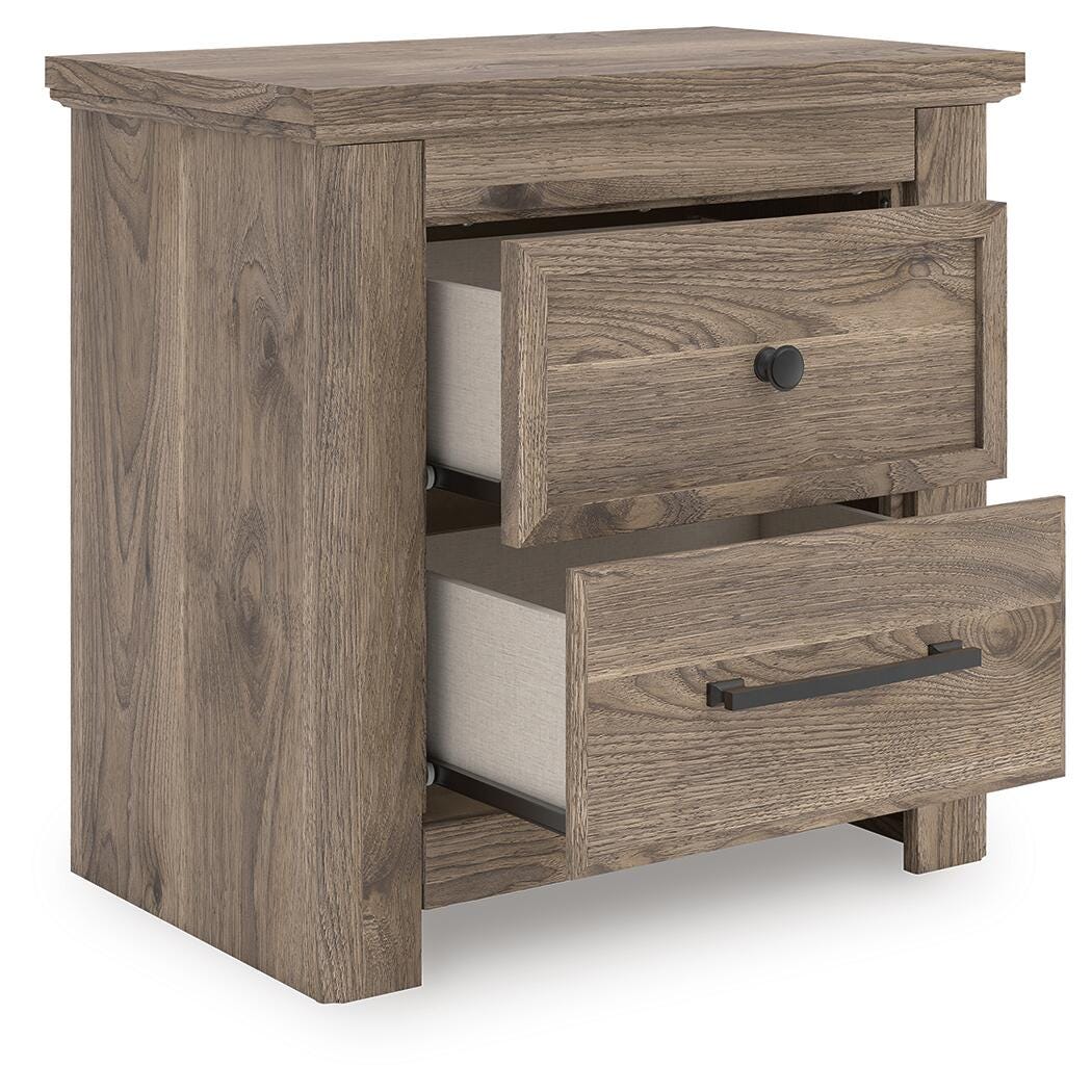 Rusticott Brown Panel Bedroom Set angled view
