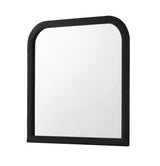 Armany mirror with black upholstery frame