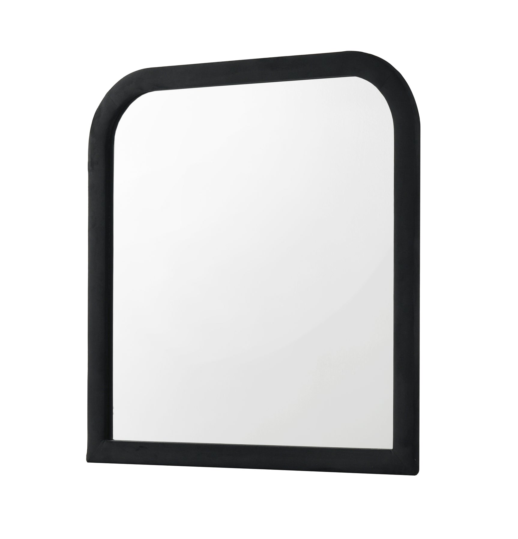 Armany mirror with black upholstery frame