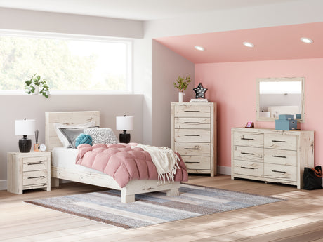 Lawroy Twin Panel Bed styled room environment