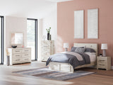 Lawroy Light Natural Full Panel Storage Bed in light natural oak finish