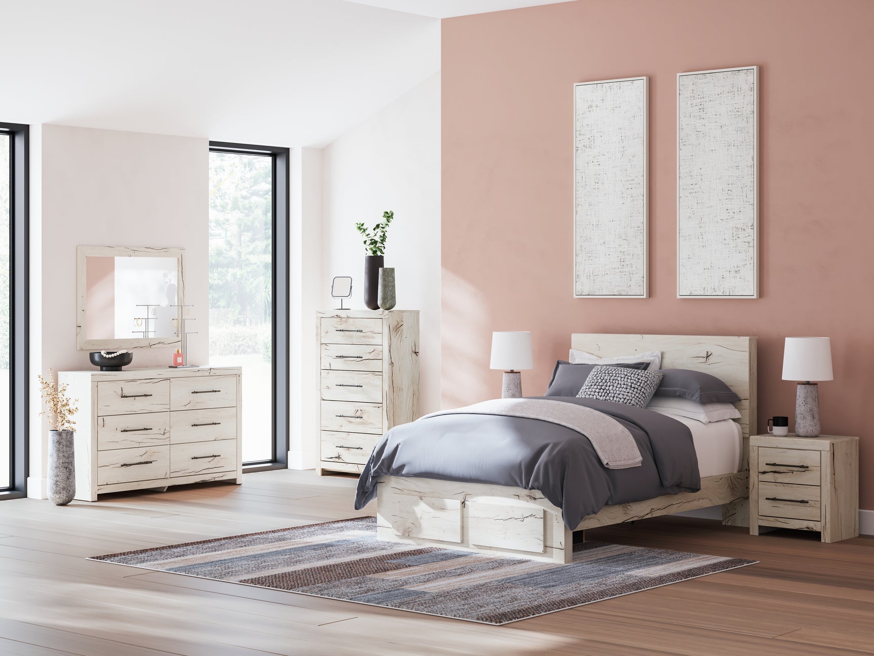 Lawroy Full Panel Storage Bed corner detail