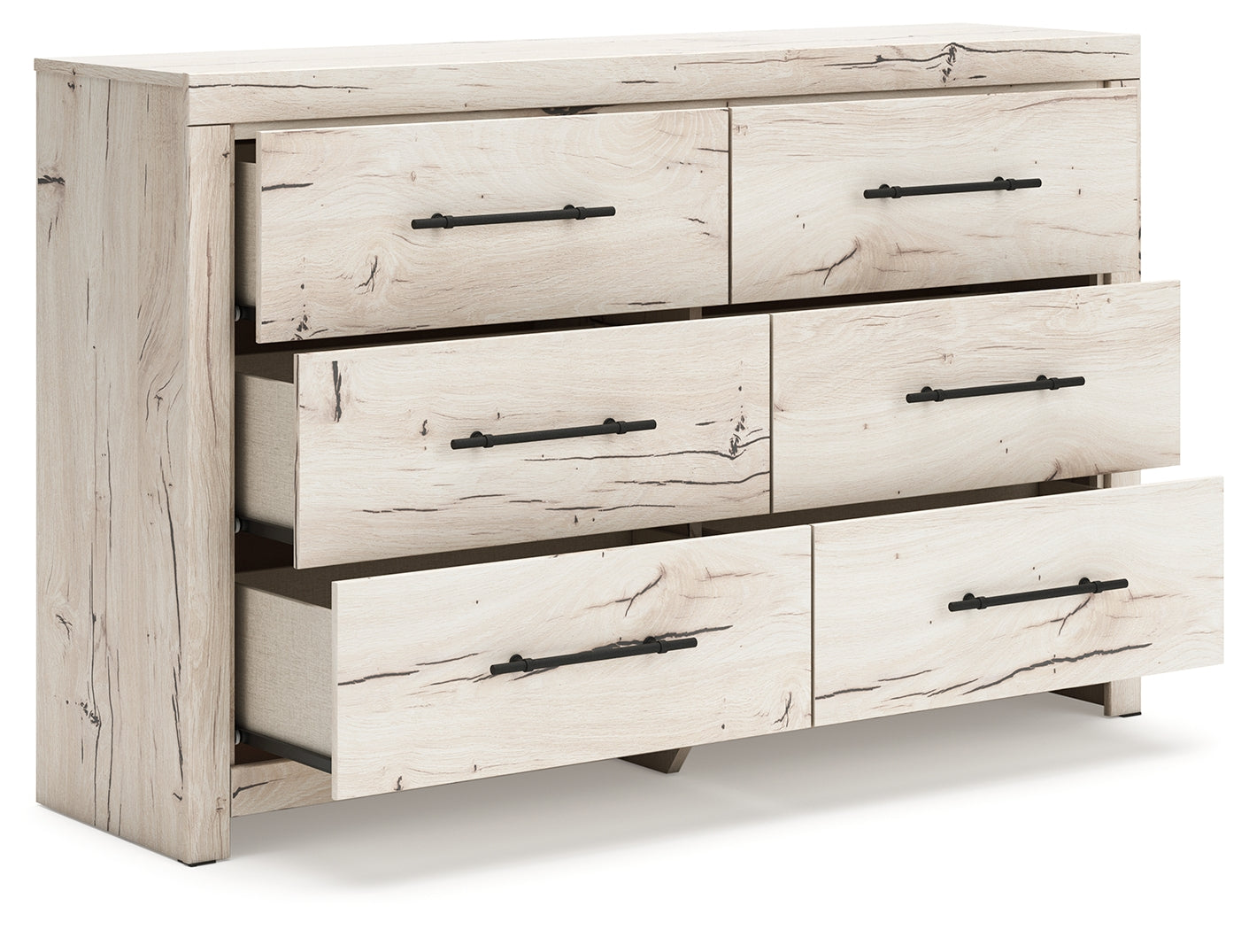 Lawroy Light Natural Dresser open drawer view