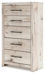 Side angle of Lawroy rustic light natural chest