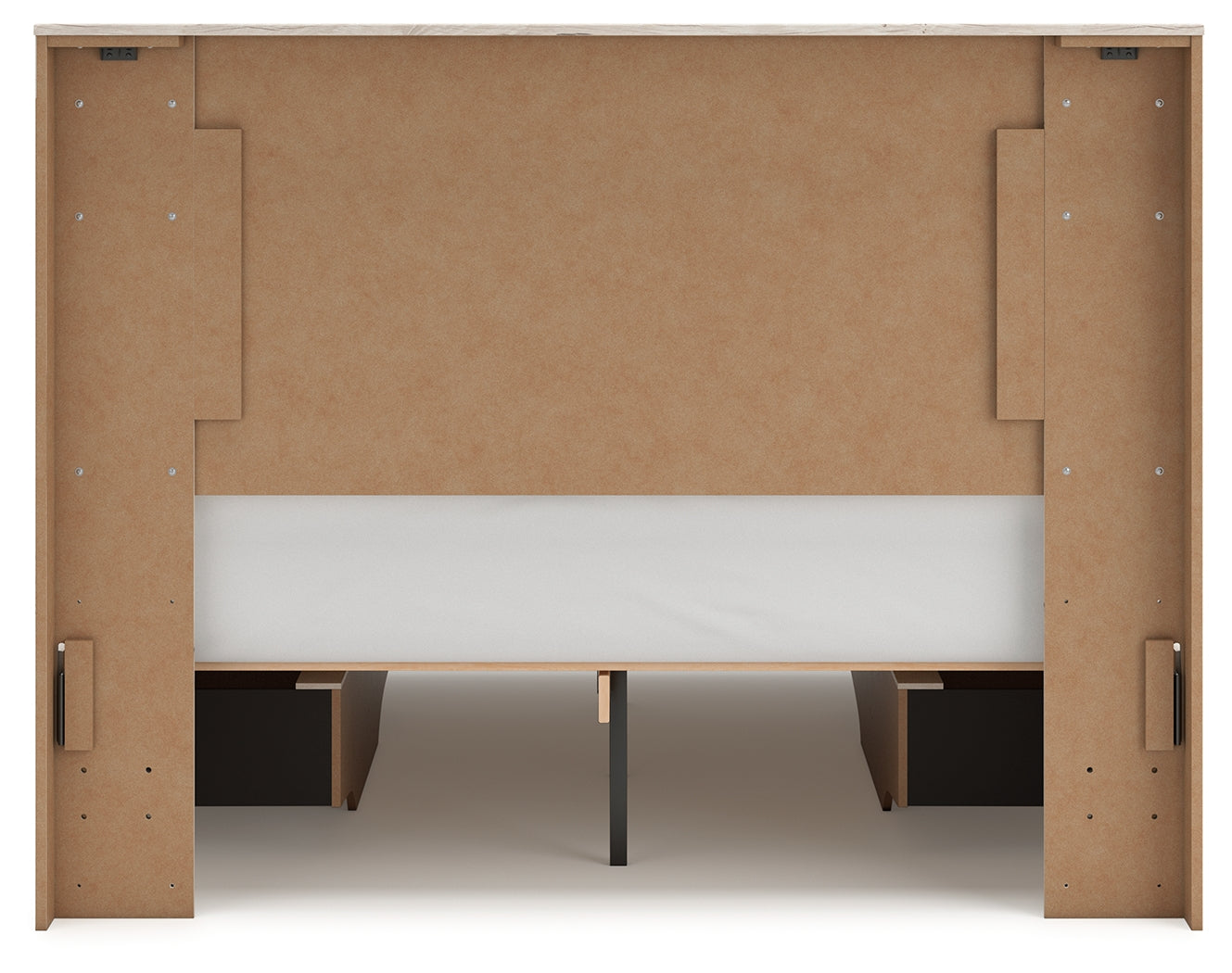 Lawroy Light Natural Queen Panel Bed angled view