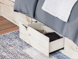 Lawroy Light Natural Queen Panel Bed angled view