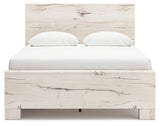 Lawroy Light Natural Queen Panel Bed angled view