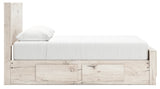 Lawroy Light Natural Queen Panel Bed angled view