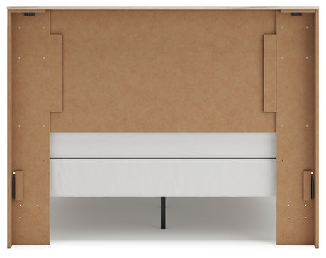 Assembly detail showing bed frame components