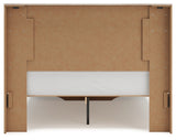 Lawroy queen panel storage bed in rustic white finish