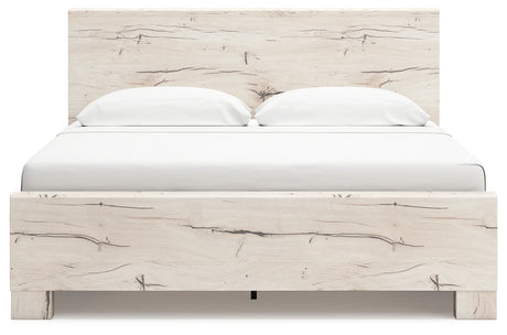Side view showing bed frame and storage drawers