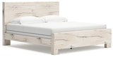 Lawroy King Panel Bed angled side view