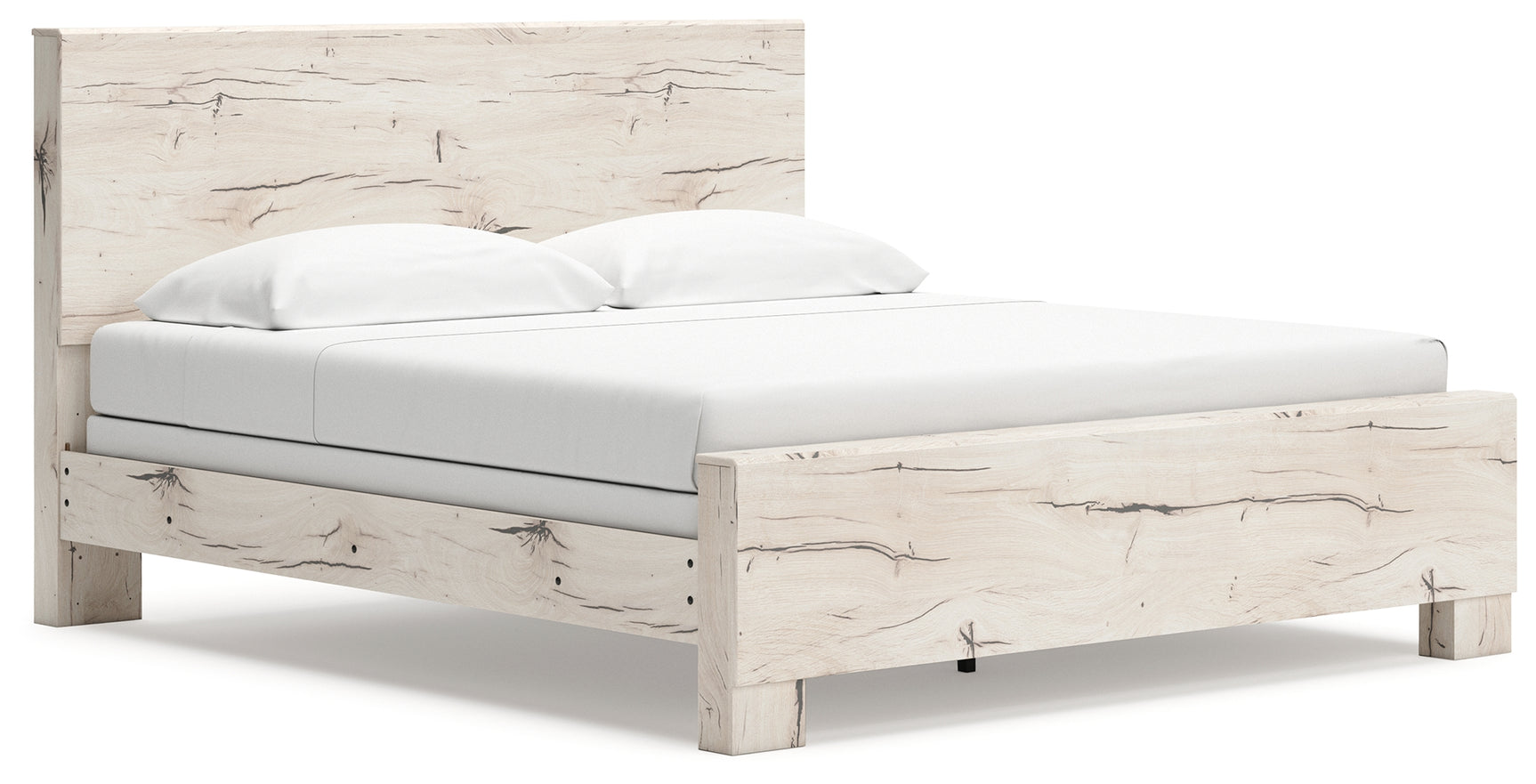 Lawroy King Panel Bed angled side view
