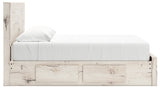 Roll slats and platform rails of Lawroy storage bed