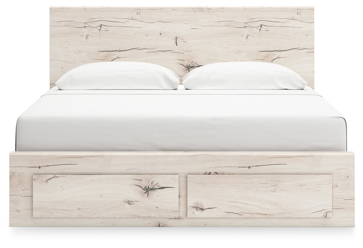Lawroy King Storage Bed footboard with drawers closed