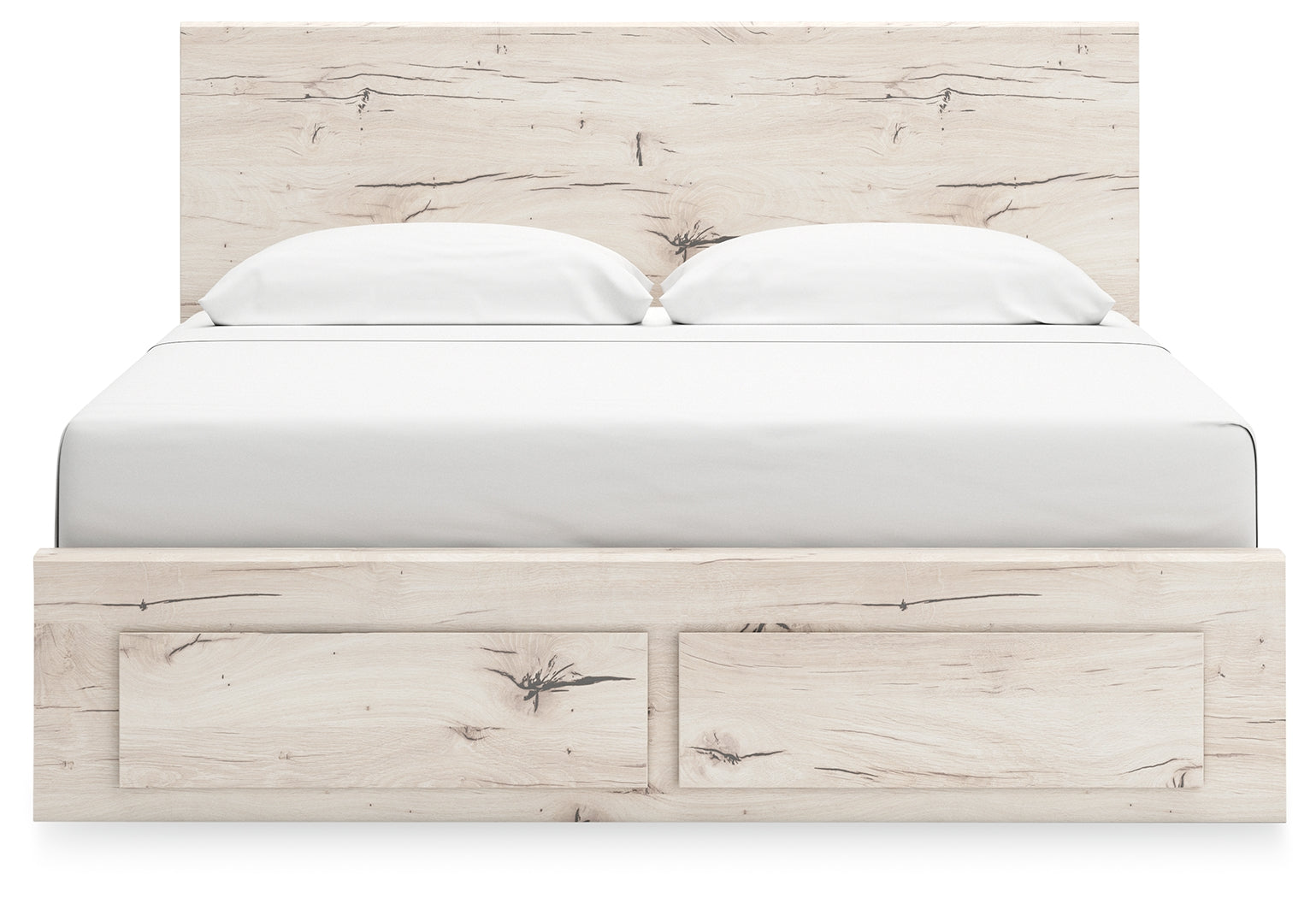 Lawroy King Storage Bed footboard with drawers closed