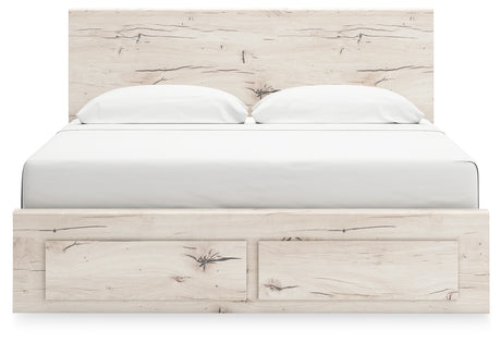 Lawroy King Storage Bed footboard with drawers closed