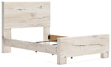 Lawroy bed setup showing full dimensions
