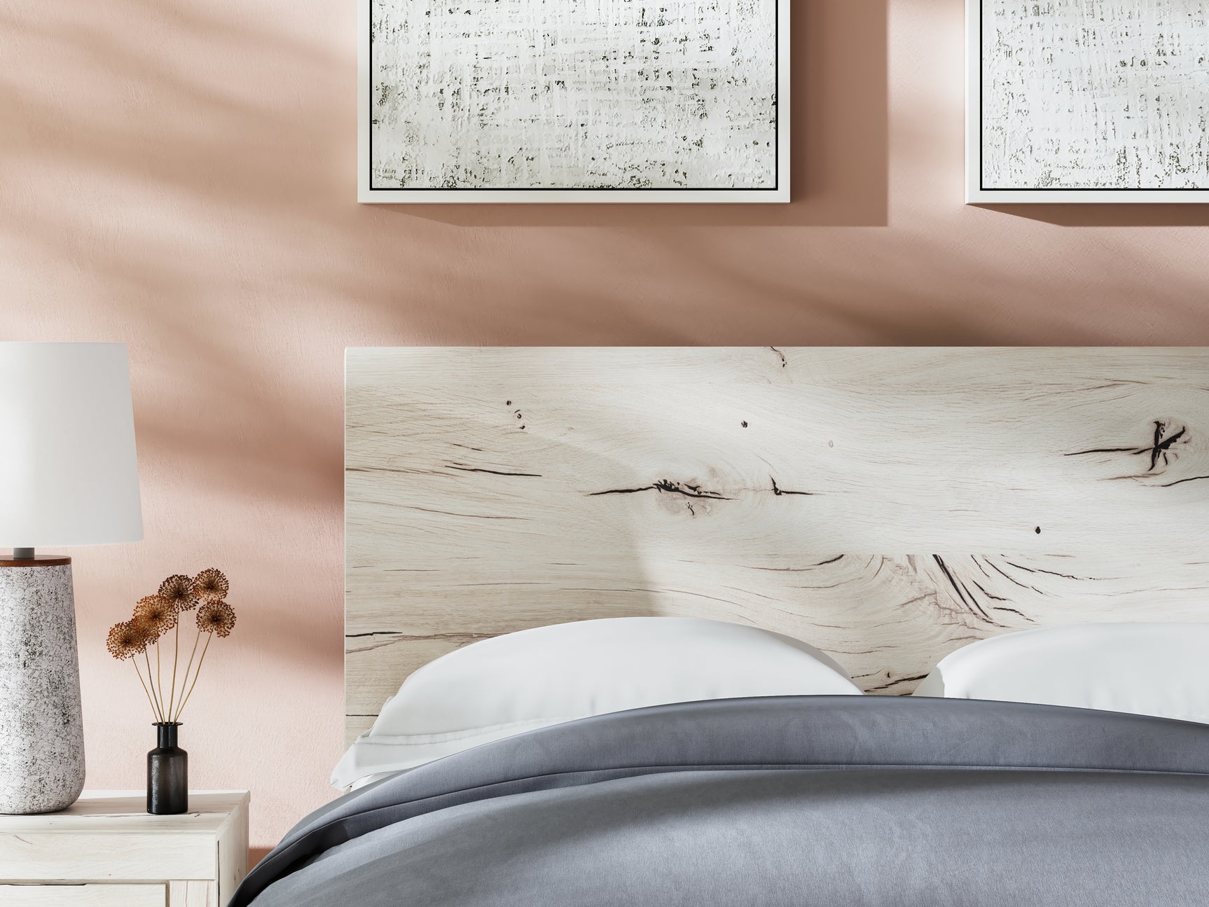 Lawroy Light Natural bed showing full side profile